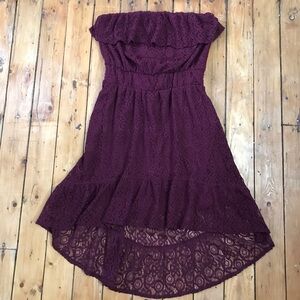 Dynamite Size M Strapless Waterfall Dress